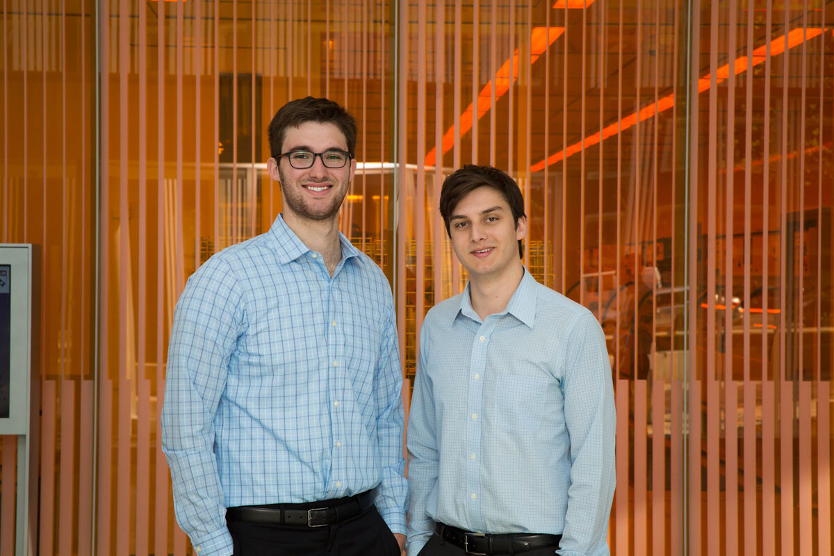 Fever Smart founders Aaron Goldstein & William Duckworth in the Singh Center